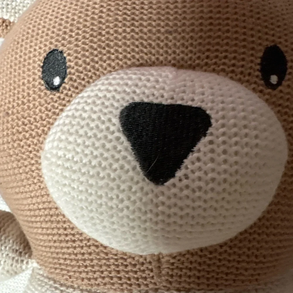 Living Textiles Brody Bear Knitted Cotton Huggable Stuffed Animal - Picture 3 of 4